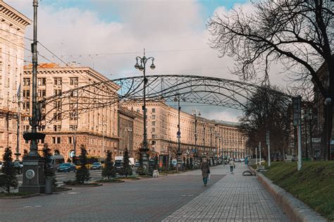 Khreshchatyk gatvės panoramos