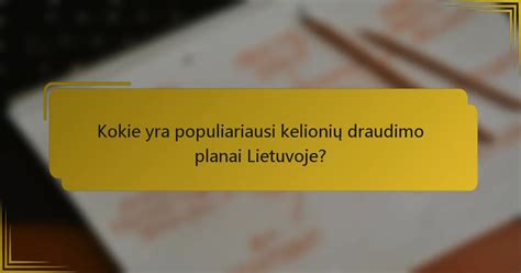Kelionių draudimo pasirinkimo schema