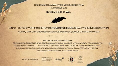 Literatūros seimelis Druskininkuose vizualiai