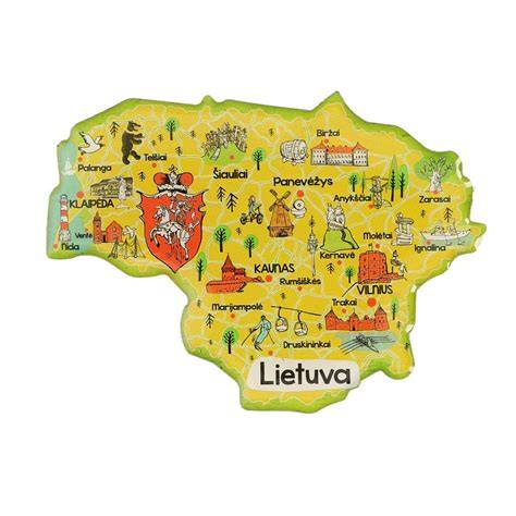 Geografinė žemėlapio rodyklė su Lietuvos miestais