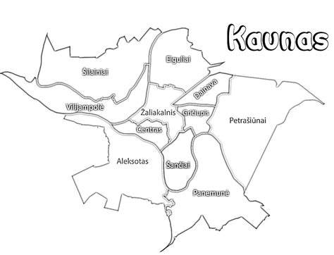 Kauno miesto žemėlapis