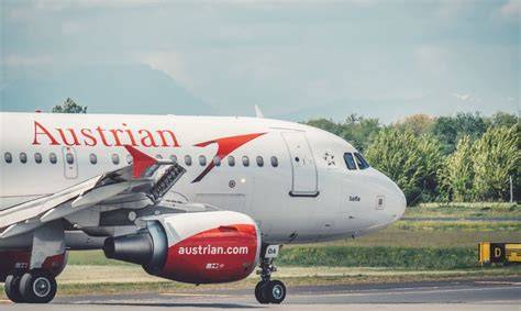 Infografika apie Austrian Airlines jungiamuosius skrydžius