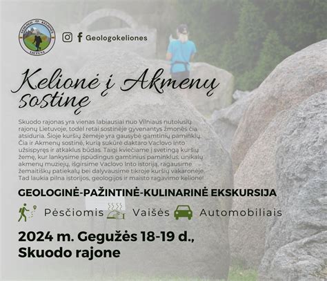 kelionės simbolinių akmenų idėja (infografika)