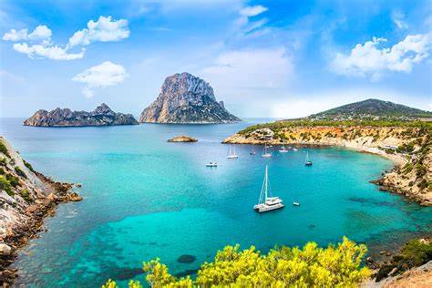 Ibizos peizažas ir viešbučio teritorija