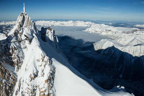 Monblano viršūnės apžvalga iš Aiguille du Midi
