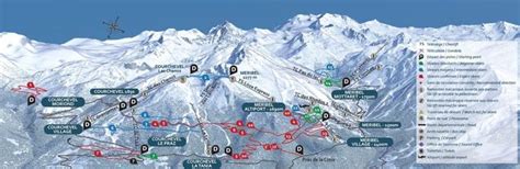 Courchevel žemėlapis ir trasos kiekiai