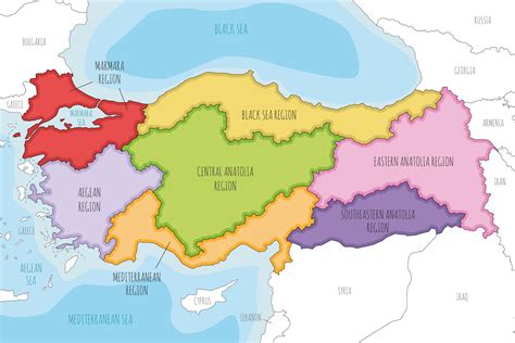 territorial heatmap of Turkey regions and safety