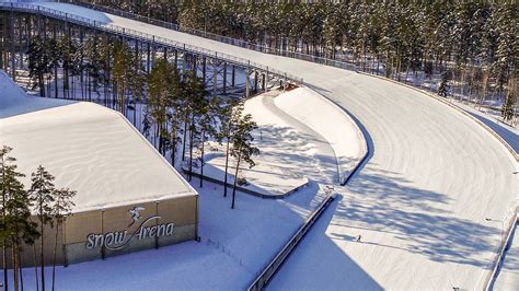 Snow Arena žemėlapis ir trasos išdėstymas