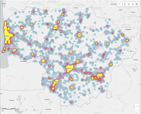 Interaktyvus žemėlapis suFootpath funkcijomis