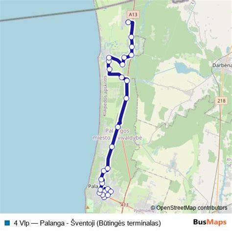 bus routes Šventoji Palanga Infografika