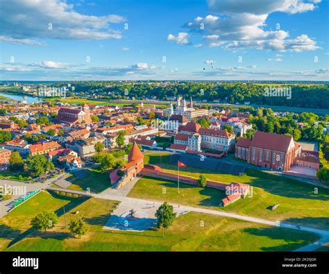 kaunas city landmarks and river setting