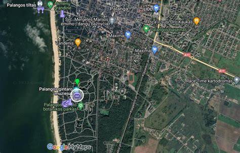 žemėlapis Palangos sanatorijos vieta