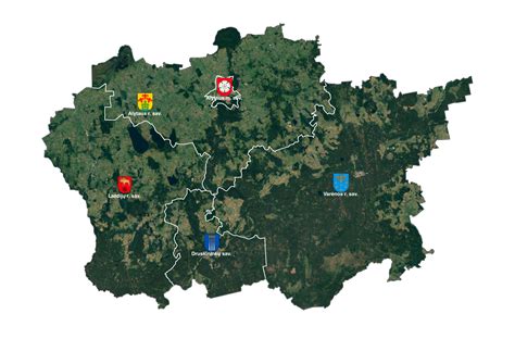 Žemėlapis Mozūrijos regiono