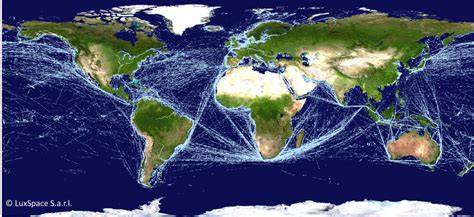 map of ship route USA-Lithuania