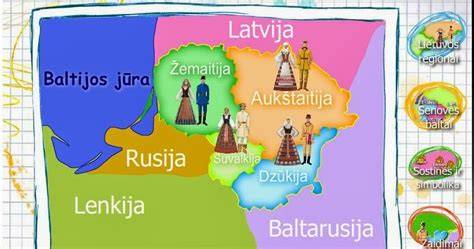 turizmo regionai Lietuvoje vizualiai