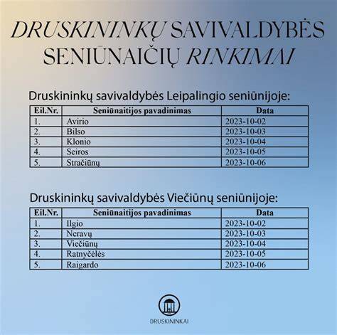 Druskininkai ir regioniniai rinkimai infografika