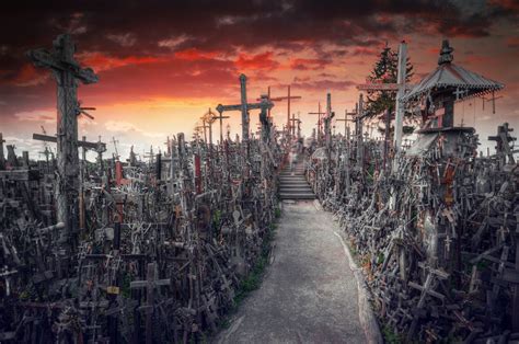 Hill of Crosses panorama