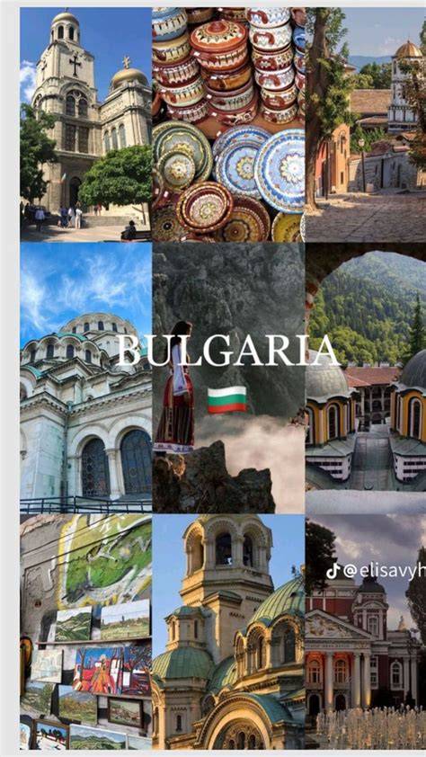 Bulgarian coast and cultural heritage collage