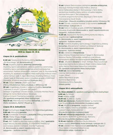 miesto kultūros kalendorius