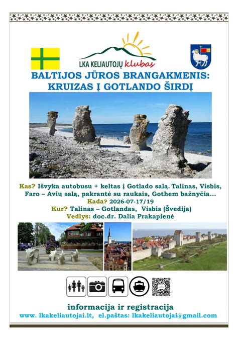 Baltijos jūros kruizas: planuojamas kelionės maršrutas