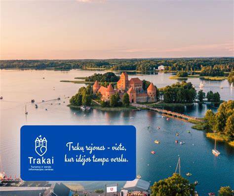 Trakų regiono planas su pilimi ir ežerais