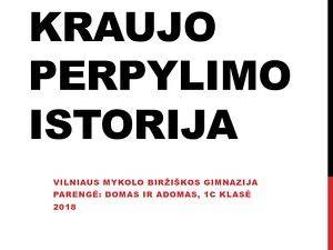 Kraujo perpylimo istorija infografika