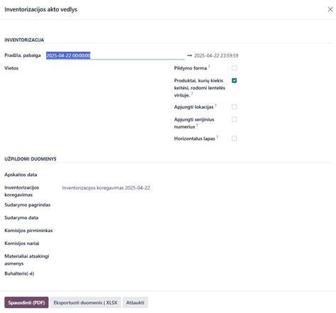 inventorizacijos proceso schema