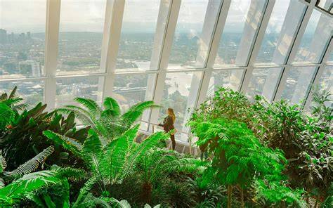 Sky Garden interjeras su augalais