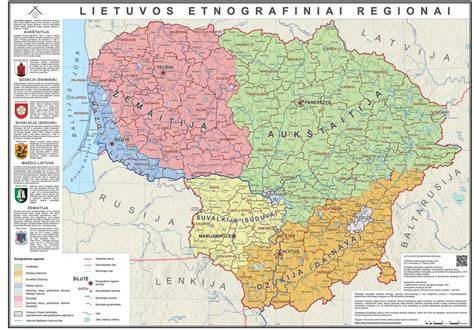 regionų žemėlapio simbolinis vaizdas