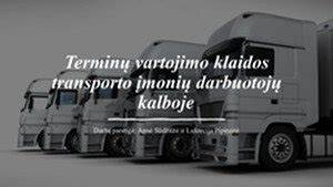transporto grodnos terminų paaiškinimas