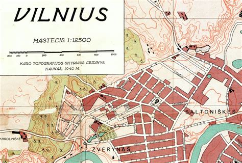 Vilniaus istorijos kartografijos fragmentas