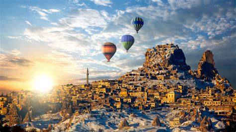 turkish coastal resorts and Kapadokya landscape