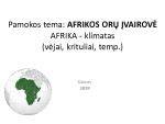 Afrikos klimato įvairovė